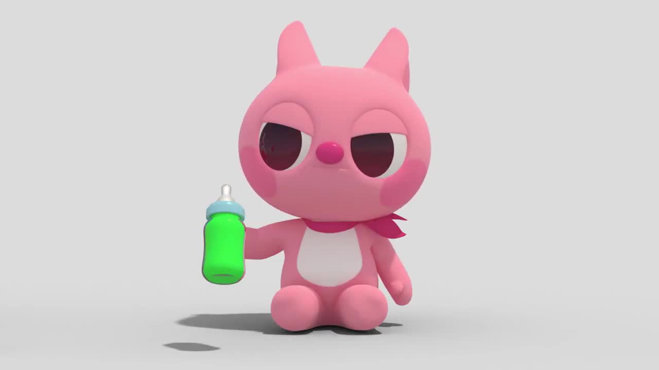 小怪兽游戏:露西宝宝用奶瓶喝奶