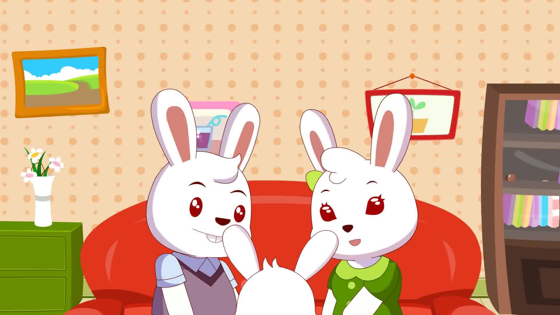 兔小贝儿歌《幸福的一家》儿童益智启蒙早教儿歌